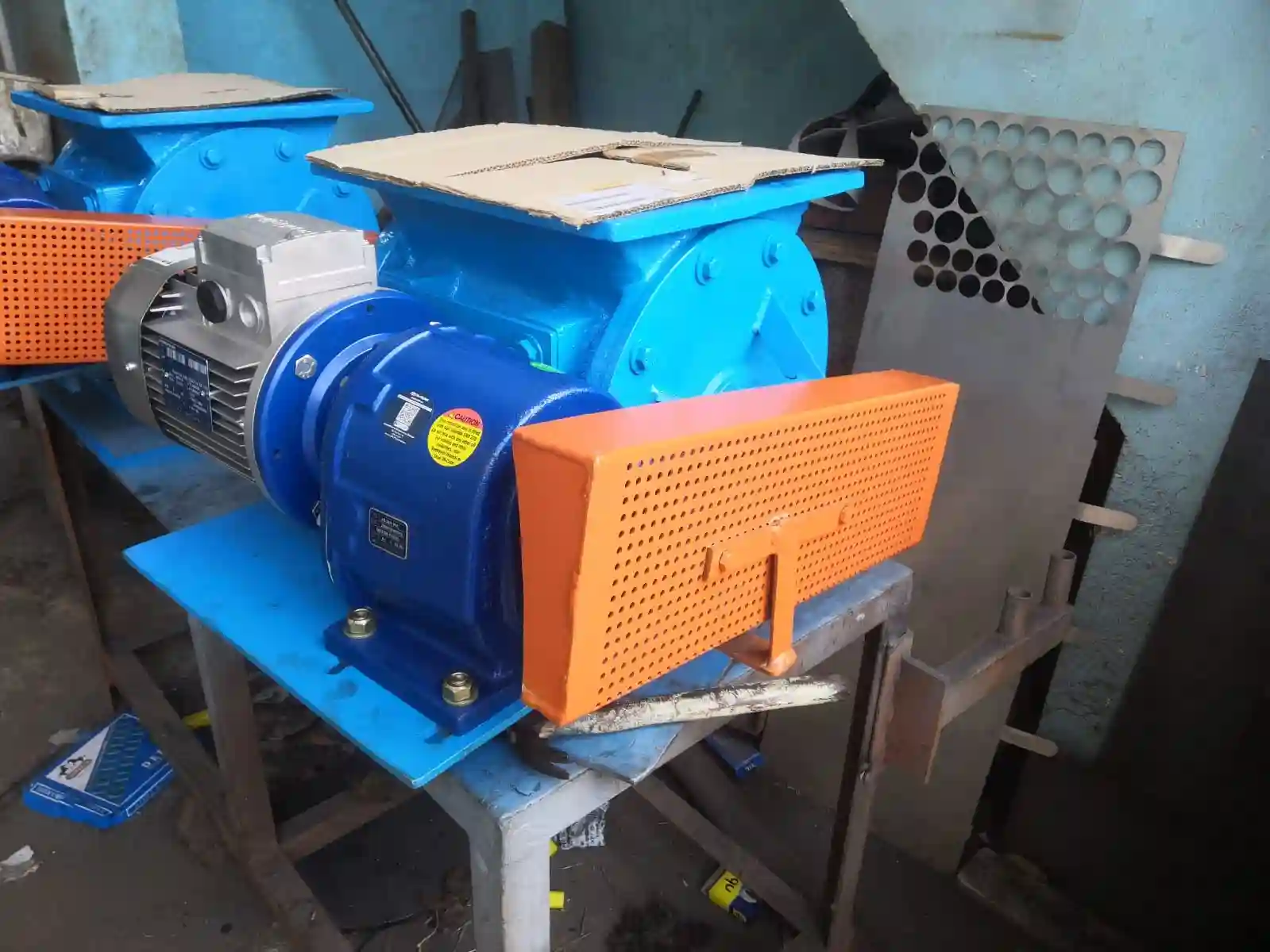 Rotary Airlock Valve featuring Chain Drive Safety Guard